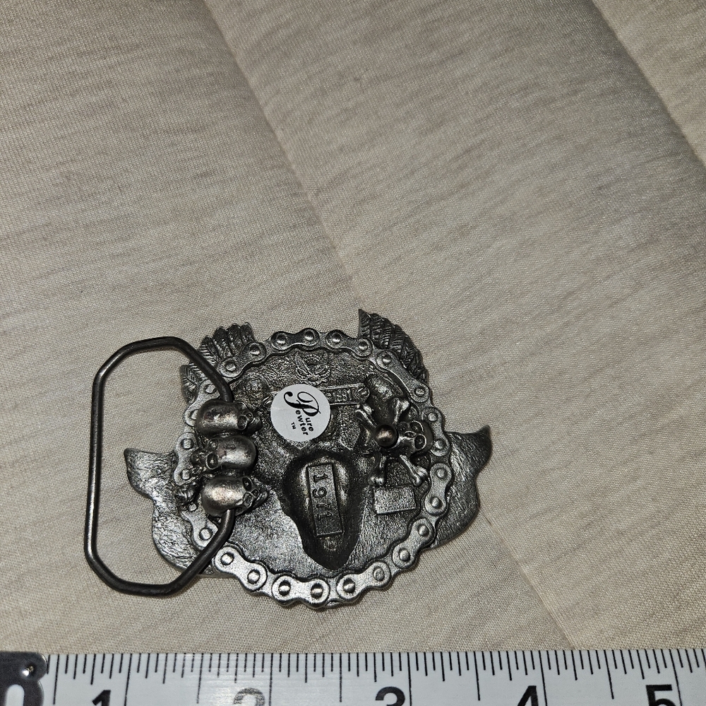 Rebel Rider Skull Belt Buckle - Picture 2 of 2